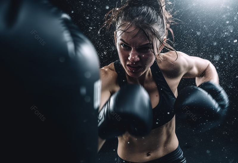 黑色拳击手套打沙袋摄影图,高清,摄影图,摄影图片,图片大全,摄影图免费下载